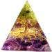 Vnst KWW Orgonite Pyramid Crystal - 6cm Amethyst Reiki Pyramid for Positive Energy & Chakra Meditation - Buy Online on GoSupps.com