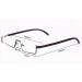 REAVEE 3 Pack Half Frame Reading Glasses with Portable Case - Thin Lightweight Readers Spring Hinged - Black/Blue/Brown 2.0 - Buy Online on GoSupps.com