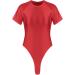 YiZYiF Women's 70D Oil Glossy Thong Bodysuit - Burgundy, X-Large - Buy Online on GoSupps.com