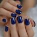 Hujl Artificial nails pure blue real and artificial nails 24 pieces/set quaquo artificial nails press on the shine to completely cover the colored nail art technology