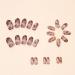 Buy Almond Press on Nails - Medium Length Oval Brown Marble Glossy Acrylic Glue on Nails for Women & Girls - Cute Almond Shaped False Nails A-12 - Buy Online on GoSupps.com