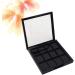 FOMIYES Black Eyeshadow Eyeshadow Dish Empty 12 Grids Eye Shadow Pallet for Women Beginners Ladies Girls DIY Their Blush Pressed Powder and Foundation 1pcs (black) Clear Container - Buy Online on GoSupps.com