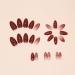 24Pcs Red Almond Press on Nails with Glitter & Sequins - Full Cover Stick on Fake Nails for Men & Women - Glossy Bling Acrylic Decoration - Buy Online on GoSupps.com