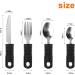 Maotrade 4-Part Easy Grip Cutlery Set | Slip-Resistant Adaptive Utensils for Arthritis Parkinson's & Disabilities | Perfect for Seniors - Black - Buy Online on GoSupps.com