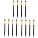 FOYTOKI 12 Pcs Eye Make-up Brush Kit Creme Eyeshadows Eyeliner Makeup Pencil Glitter Eyeshadow Black - Buy Online on GoSupps.com