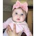Fashion Band for Baby Girls - White Nylon Bowknot Elastic Hair Bands | Cute Headgear Set (2-Pack) - Perfect for Toddlers - Buy Online on GoSupps.com