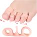 Two Hole Snail Toe Separator Adjuster - Silicone Bunion Correction | White Foot Support for Pain Relief - Buy Online on GoSupps.com