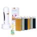 Sunzze Warm Wax Set L - Complete Waxing Kit with 6 Roll-On Cartridges Heater Fleece Strips & After-Wax Lotion for Smooth Skin - International Shipping - Buy Online on GoSupps.com