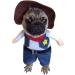 Hillento Cowboy Dog Costume with Hat | Cowboy Halloween Costumes for Dogs & Cats | Western Pet Cosplay Outfit - Buy Online on GoSupps.com