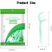 Ustnir Tooth Flap Sticks - 100 Dental Floss Picks for Whiter Teeth | Mint Flavor Fresh Breath Interdental Cleaning Disposable Tooth Cleaners - Buy Online on GoSupps.com
