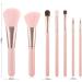 7-Piece Makeup Brush Set - Angular Blush Fan Brush Smudge Brush Flat Brush - Lip Liner CONCEALER BLUSHER Lip Gloss Eyebrow Pencil FOUNDATION Eye Shadow - Pink and White - Lady's Beauty Makeup - Buy Online on GoSupps.com