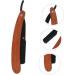 Magiclulu Manual Razor Holder Bracket - Professional Barber Tools for Clear Face & Beard - Red Sandalwood | 14.8x2.7x0.9cm - Buy Online on GoSupps.com