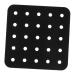 Alipis 1pc Air Fryer Pad Airfryer Air Fryers Round Baking Pan Reusable Kitchen Supply Placemat Food Grade 19X19X0.2cm Black