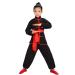 Kids Kung Fu Suit Tai Chi Uniform Chinese Martial Art Wing Chun Taichi Clothing Set Performance Wear for Boys and Girls Black(long Sleeve) Large