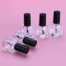 10Pcs 15ml Clear Refillable Nail Polish Bottles - Empty Cosmetic Holders with Brush for Nail Art - Black & White - Buy Online on GoSupps.com