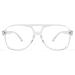 Feizedy Retro 70s 80s Blue Light Filter Glasses for Women & Men - 60mm Blue Light Blocking PC Gaming Glasses with Transparent Frame - Buy Online on GoSupps.com