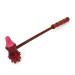 Ruilogod Wooden Handle 7 Pin Personal Care Stress Reliever Massage Hammer Burgundy