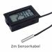 Ranrao LCD Digital Aquarium Thermometer - Mini Temperature Display with 1m-5m Probe & 2m Black Cable - Buy Online on GoSupps.com