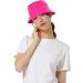 Unisex 100% Cotton Bucket Hat for Travel, Fishing, Hunting - Hot Pink - Buy Online on GoSupps.com