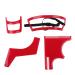 beard shaping tool kit Beard Shaping Tool Kit Neckline Shaving Template Guide Set for Men Hair Styling Red