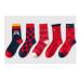Chinese New Year Red Socks Comfortable and Breathable Women's Cotton Socks Spring Festival Chinese Zodiac Socks 5 Pairs (Color : Red Size : 34-39) 34-39 Red