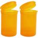 Multi-Use Airtight Pill Bottles with Hinged Lids | 30 Dram Plastic Organizer for Supplements Vitamins & Medicines | 12 Pack - Amber Translucent - Buy Online on GoSupps.com