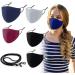 Buyitrozo Washable Cotton Cloth Adult Face Masks 3- Ply Plus Filters Lanyard - Buy Online on GoSupps.com