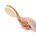 Goat hair brush natural soft bristle hair brush retro oil head hairdressing brush baby brush with handle for women men and children