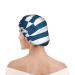 Greek Flag Printed Waterproof Shower Cap for Women - Fits All Head Sizes and Hair Textures - Buy Online on GoSupps.com