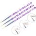 3 Pcs Miniature Nail Art Brushes | Thin Liner Pens for DIY Nail Art | Fine Detailing & Acrylic Painting | Purple - Buy Online on GoSupps.com