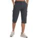 Magcomsen Men's 3/4 Capri Workout Shorts with Zipper Pockets - Dark Grey, Size 34 - Buy Online on GoSupps.com