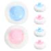 6 Pi ces Kit de 6 Houppettes Poudre pour B b Peluche Douce et Moelleuse Couleurs Bleu Ciel et Rose Applicateurs Compacts pour Soin Peau Sensible Usage Maison et Voyage