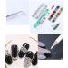 Tdkfdswdoa Nail Art Rhinestone Decoration Set Irregular Crystal Diamond with Curved Silver Tweezer and White Nail Art Pen - Buy Online on GoSupps.com