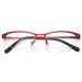 KoKoBin Metal Half Frame Reading Glasses for Men and Women with Blue Light Filter Spring Hinge Reading Glasses (Red 2.5) Red 2.5 Diopters
