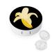 Banana Round Case For Contact Lens Kit Storage Box with Mirror Printed