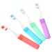 BCOATH 4 pieces of fine toothbrush portable toothbrush portable travel toothbrushes camping travel toothbrush wear -resistant travel toothbrush hand toothbrush light toothbrushes