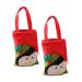 ABOOFAN 2pcs Hand Adorable Pouch Sweets for Candy Christmas Decor Bags Xmas Party Exquisite Non-woven 22x15cm Assorted Color 5