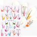 Nail Decor Spring Summer Smile Line Design Nail Art Stickers 3D Black White Geometry French(STZ-CS116) - Buy Online on GoSupps.com