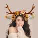 TQUXNGA Aesthetic Antler Headband for Christmas Reindeers Antler Hairhoop Holiday Headpiece Halloween Cosplay Costume Hair Decor Brown A - Buy Online on GoSupps.com