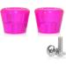 VNAKER Pink PU Rubber Roller Skate Toe Stoppers 1 Pair with Screws - for Smooth and Controlled Stops - Buy Online on GoSupps.com
