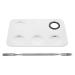 Palette de M lange Maquillage en Acier Inoxydable 2 Pi ces Grosse Taille Carr e 5 Trous avec Spatule Plateau de M lange Fond de Teint et Pigments pour Nail Art et Maquillage