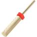 Barrel Nail Drill Bit Dead Skin Removal High Strength Pedicure Nail Drill Bit Flat Top Multipurpose Gold for Acrylic Nails (128#-F) - Buy Online on GoSupps.com