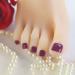 SILPECWEE 20 Sheets Solid Color Toe Nail Stickers | Self-Adhesive Polish Strips for Women | Gel Toe Nail Art Manicure Sticker Set with Nail File - Buy Online on GoSupps.com