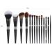 15 Cross-Border Brilliant Queen Series High-End Matte Black Makeup Brushes - 20cm | International Shipping Available - Buy Online on GoSupps.com