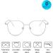 Sirain Blue Light Blocking Round Frame Glasses - Anti Blue Ray Eyewear for Gaming & Computer Use | Silver-2 - Buy Online on GoSupps.com