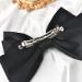 Large Black Bow Hair Barrette for Women and Girls - Satin Silk Ribbon Hair Clip for Ponytail - French Barrette Hairpin for Teens and Ladies - Buy Online on GoSupps.com