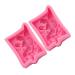 2pcs Candle D Ice Fairy Molds Pink Baking Flower Cream Mousse Gadget Chocolate Home DIY Creative Silicone Decorating Fondant Tool for Pudding Cake