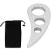 Massage Sling & Gua Sha Tool - Mirror Polish 7x3cm | Easy Grip & Storage Bag for Foot Leg & Back Relief - Buy Online on GoSupps.com