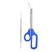 Long Handled Toenail Scissors Extra Long Handle Nail Scissors Clippers and Nail File for Thick Nails Easy Reach Stainless Steel Cuticle Scissor Ingrown Toenail Cutters