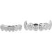 Electroplate Hip Hop False Teeth Set - Reusable Silver Vampire Prostheses for Halloween & Festival Decoration  - Buy Online on GoSupps.com
